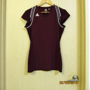 Adidas Maroon CLIMACOOL Active Top-Regular M